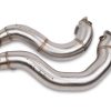 a pair of metal pipes