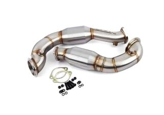 a couple of metal pipes with metal parts
