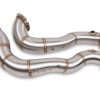 a pair of metal pipes