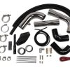 a set of metal pipes and parts