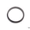 a silver ring on a white background
