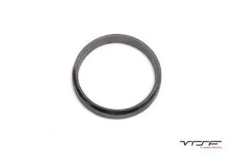 a silver ring on a white background