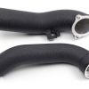 a close-up of a black pipe