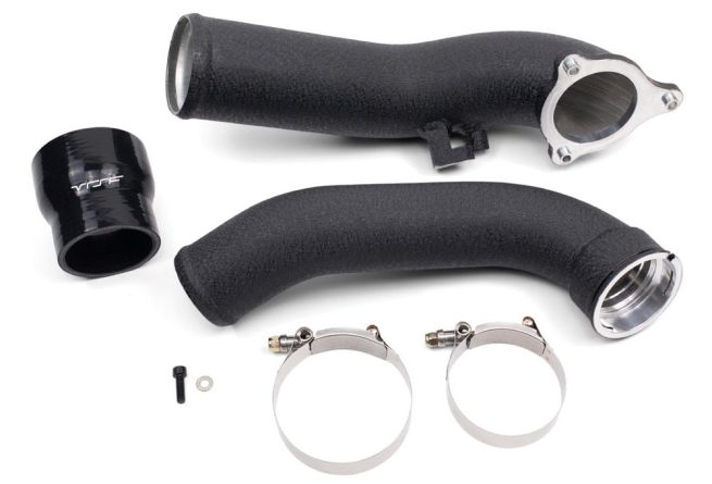 a close-up of a black pipe