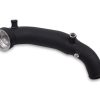 a black plastic pipe with silver screws