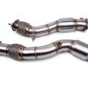a pair of metal pipes